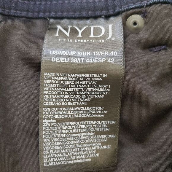 Curves 360 by NYDJ Shape Slim Straight Jeans w/ Bottom Side Slits sz 8=28x25 - Picture 12 of 13